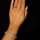 White Vintage Clover Bracelet